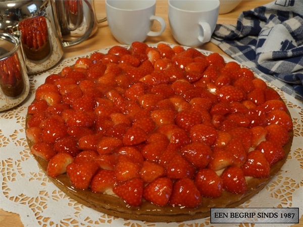 Aardbeienvlaai 8 pers.